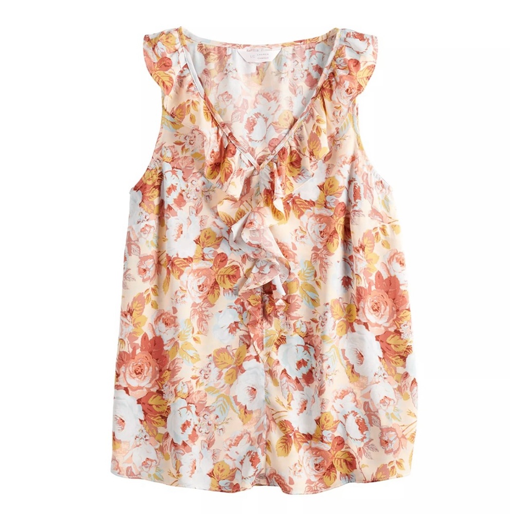 Floral Ruffle Blouse - Multicolor Lauren Conrad